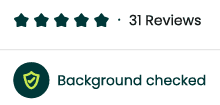 Buddy Baum TrustedHousesitters profile showing 31 five-star reviews and background check verification